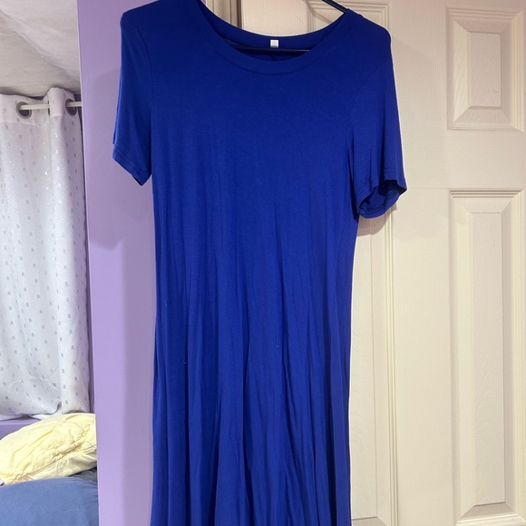 Blue Knee-length T-Shirt Dress - Picture 1 of 1